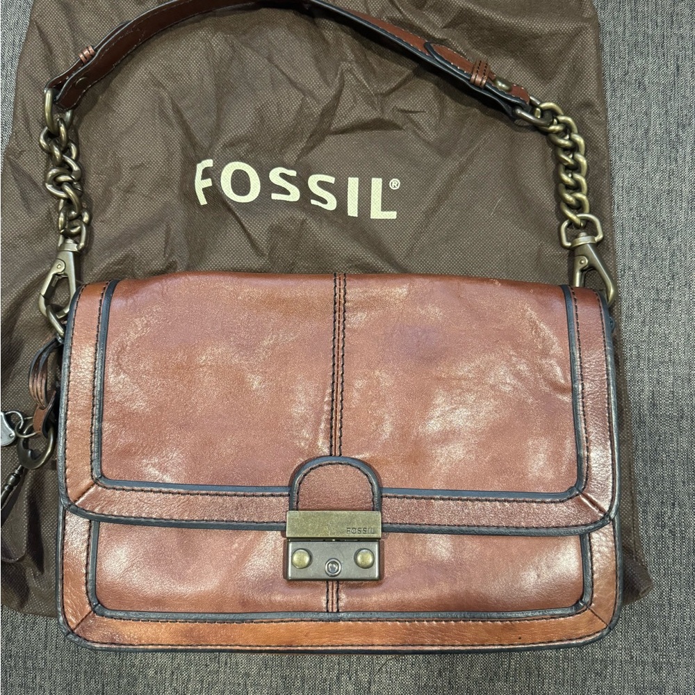 Fossil Brown Leather Women's Bag